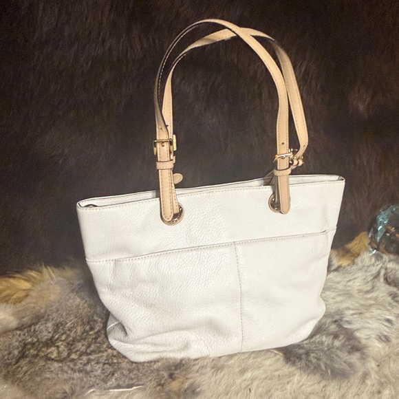 Michael Kors white and Tan Tote Bag (6002) - Picture 3 of 6